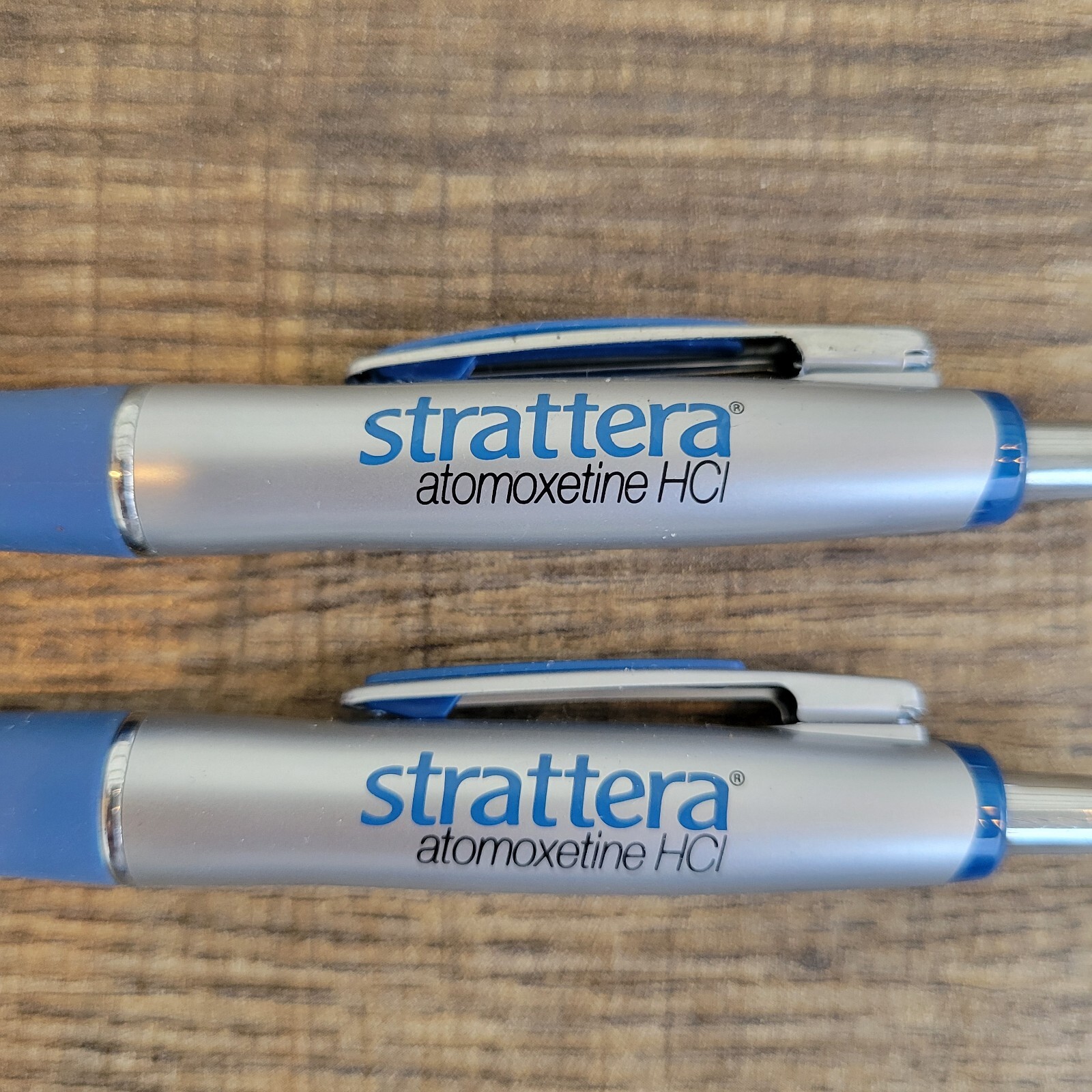 New Lot 2 Strattera Pharmaceutical Drug Representative Pen Plastic Rep Pens