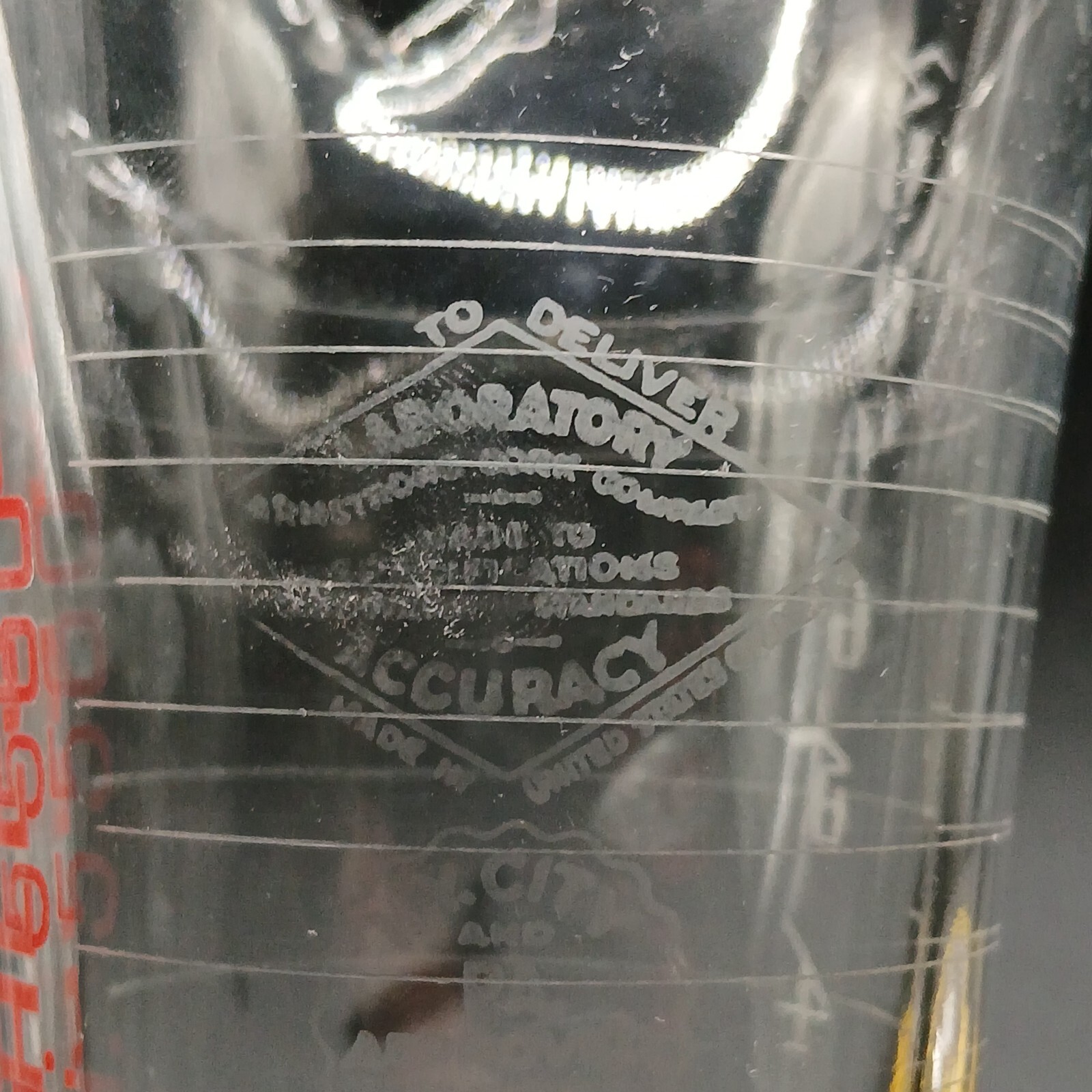 Vintage Advertising Apothacary 8 0z Glass Etched Laboratory Beaker-Larned Sales