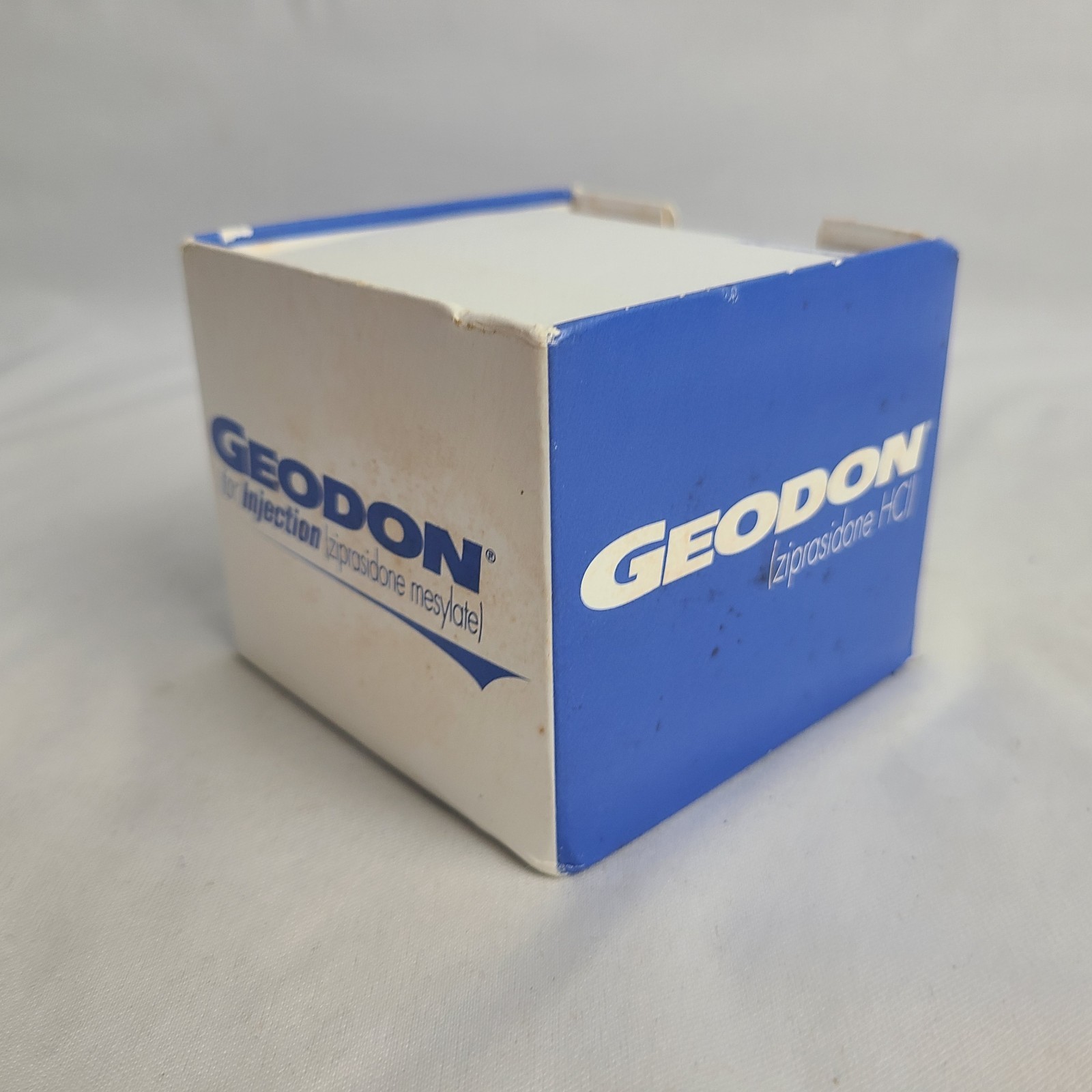 Vintage Pfizer 2002 Geodon Pharmaceutical Drug Rep Note Pad Holder Cube Paper