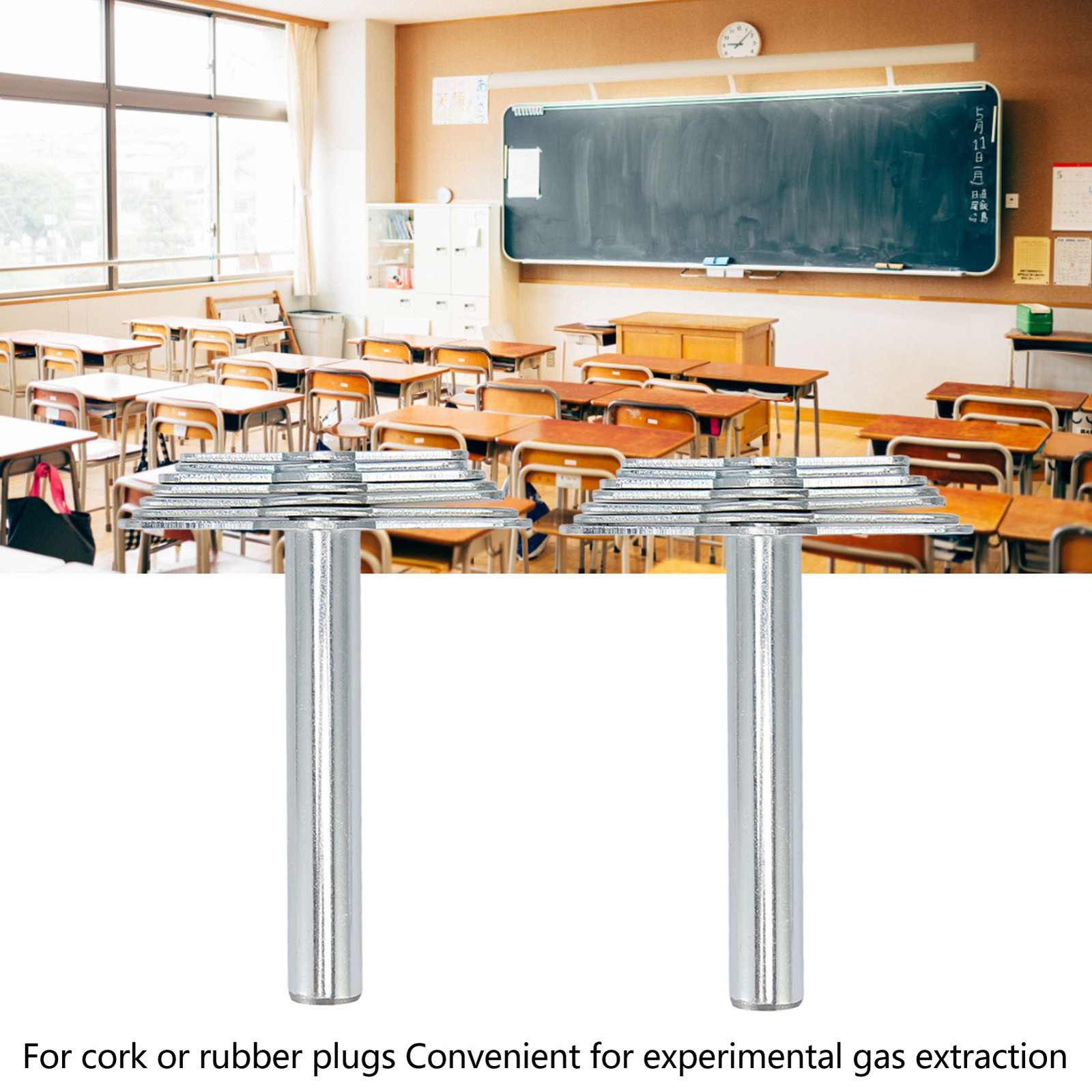 2PCS Cork Borer Stainless Steel Manual Cork Rubber Stopper Borer Tool For