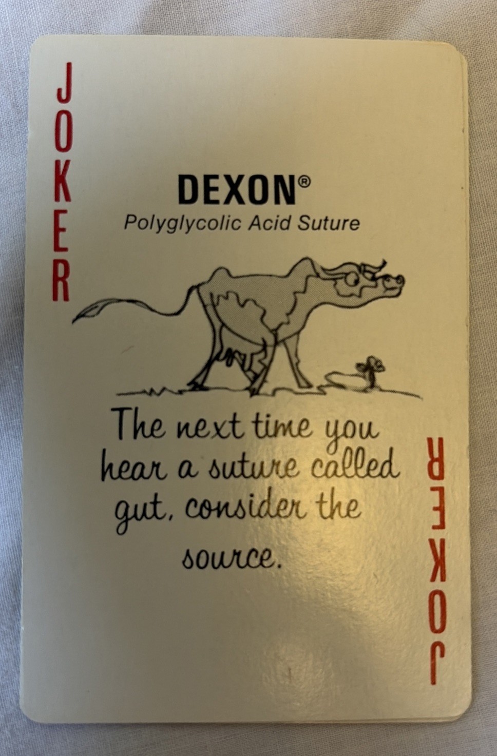 Davis+Geck Dexon Sutures Playing Cards VTG Pharma Advertising Bakelite Case-USA