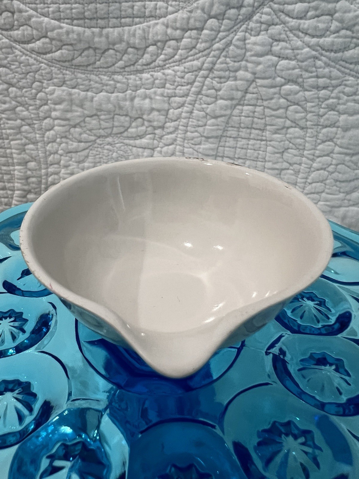 Vintage Coors USA Apothecary Porcelain Evaporating Lab Dish Spout Bowl 03 3 Inch