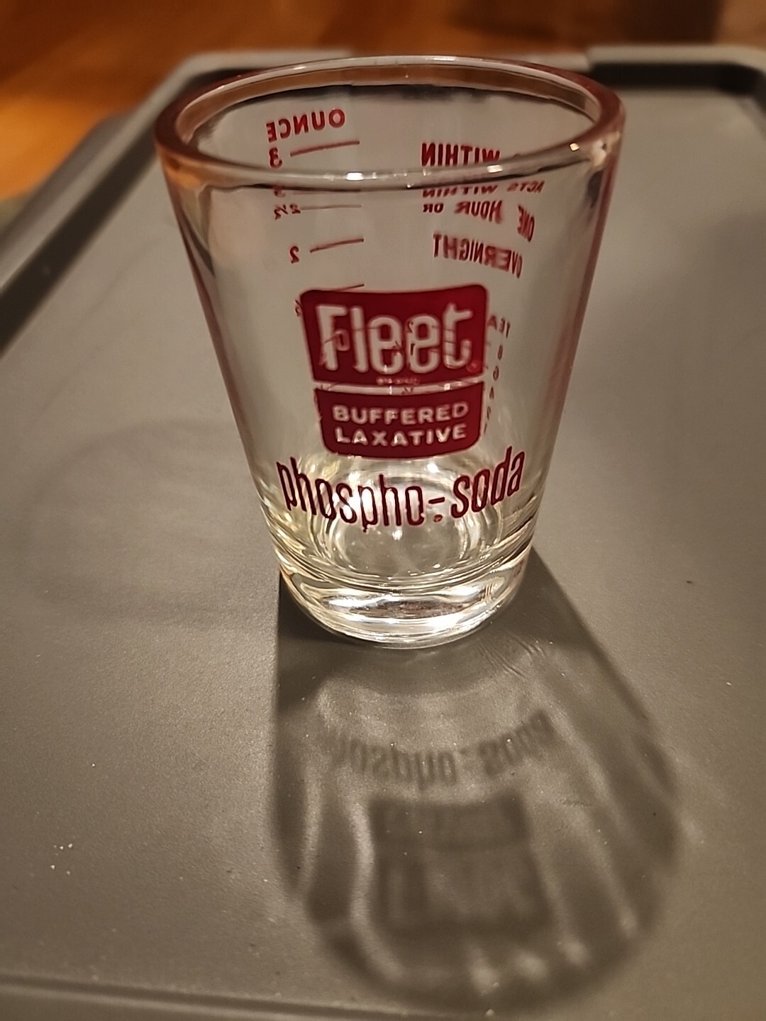 Vintage Fleet Buffered Laxative Phospho Soda Pharma Measuring Cup Shot Glass