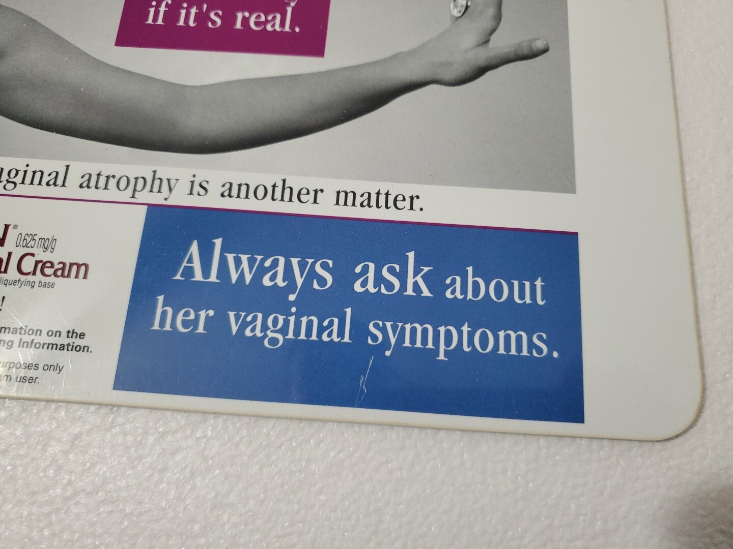 PREMARIN VAGINAL CREAM Pharmaceutical Drug Rep CLIPBOARD RARE Promo Advertising