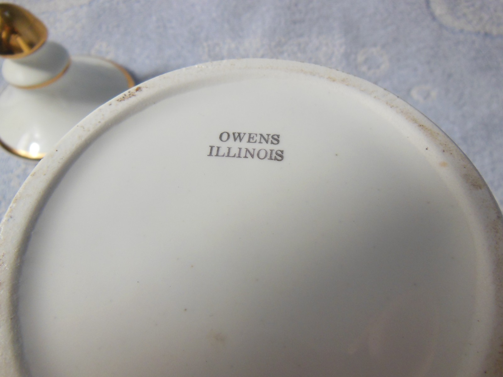 VINTAGE PHARMACY NUX VOMICA APOTHECARY CANISTER JAR WITH LID OWENS ILLINOIS