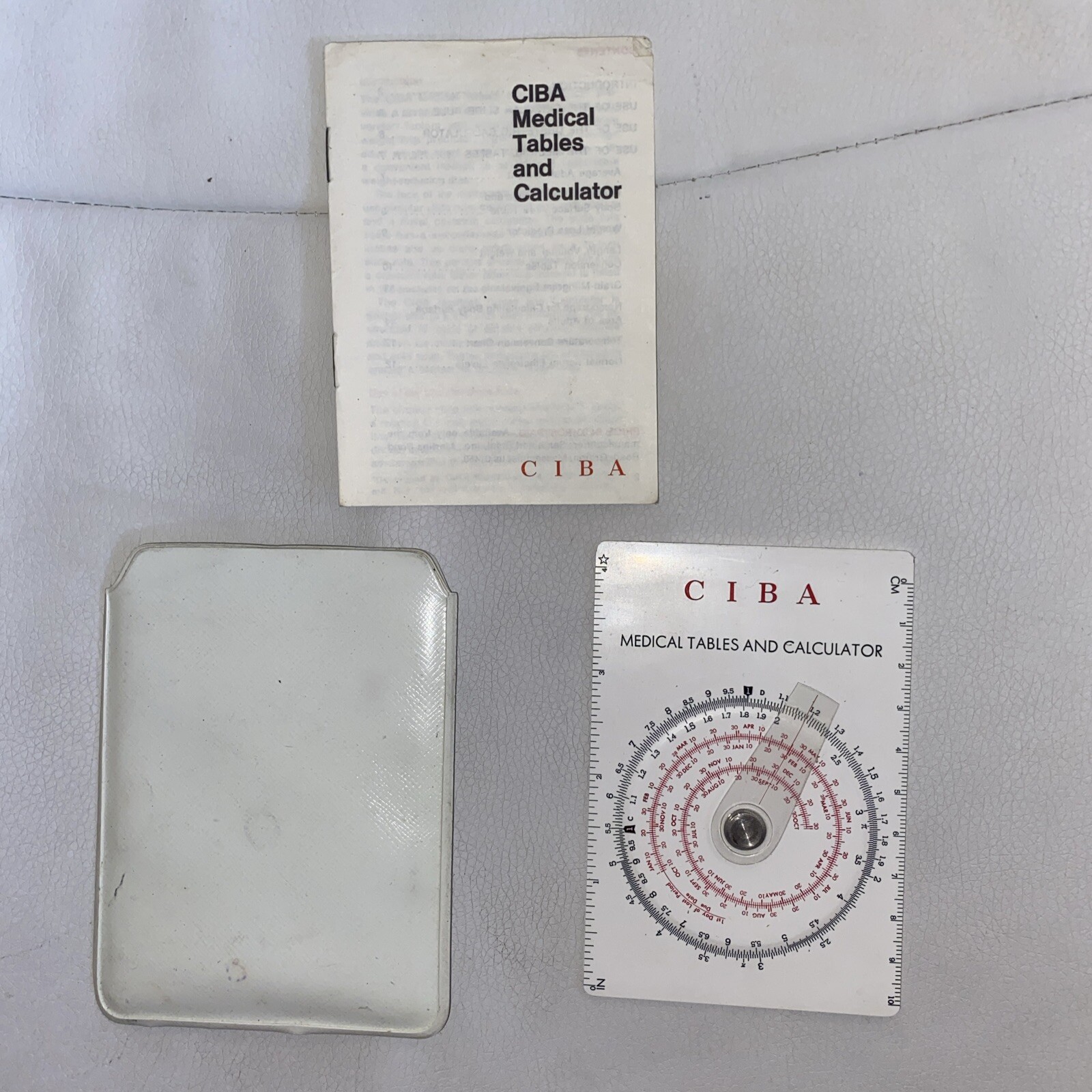 Vintage Ciba Pocket Size Medical Tables & Calculator With Guide
