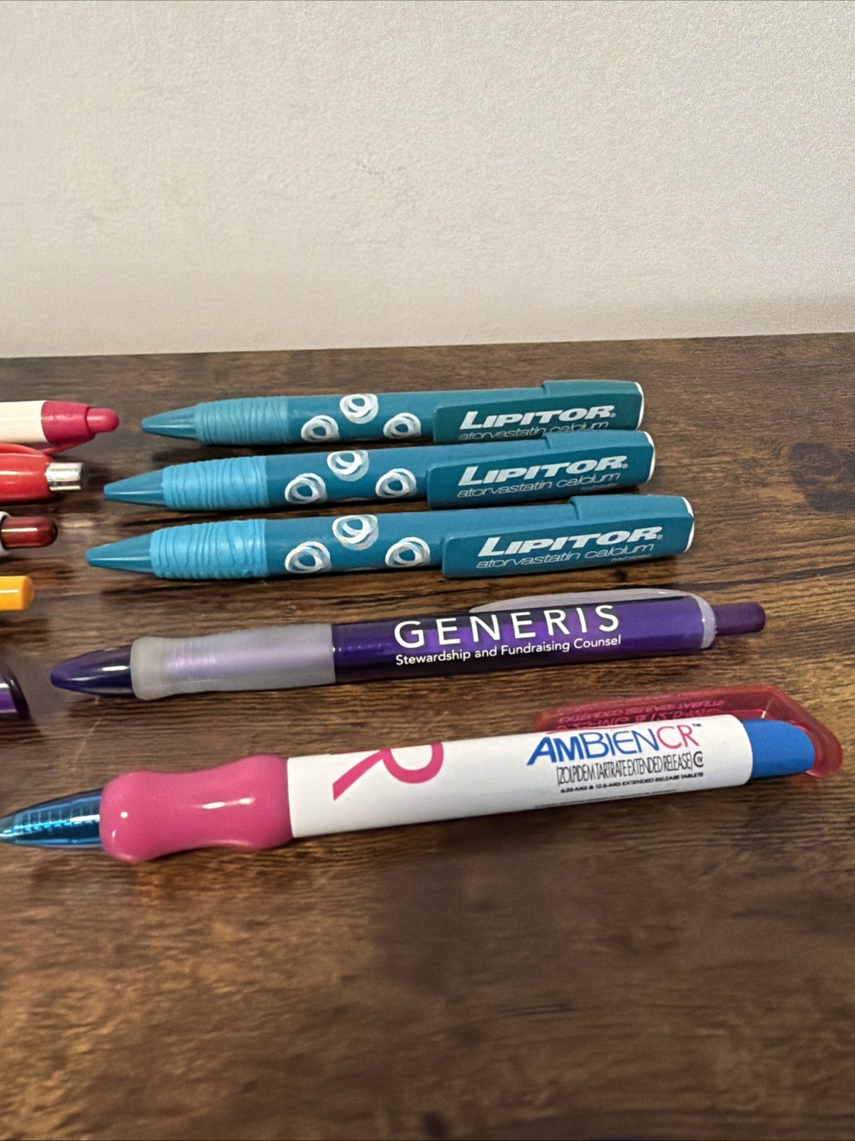 Vintage Pharmaceutical Drug Rep Lot of 11 Plastic Pens Untested, Big Pharma
