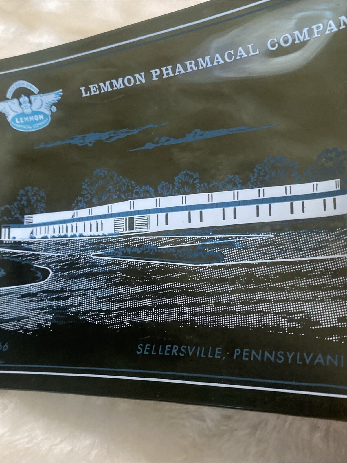 Pharmacy Advertising Tray 1966 Lemmon Pharmacal Co. Sellersville Pennsylvania