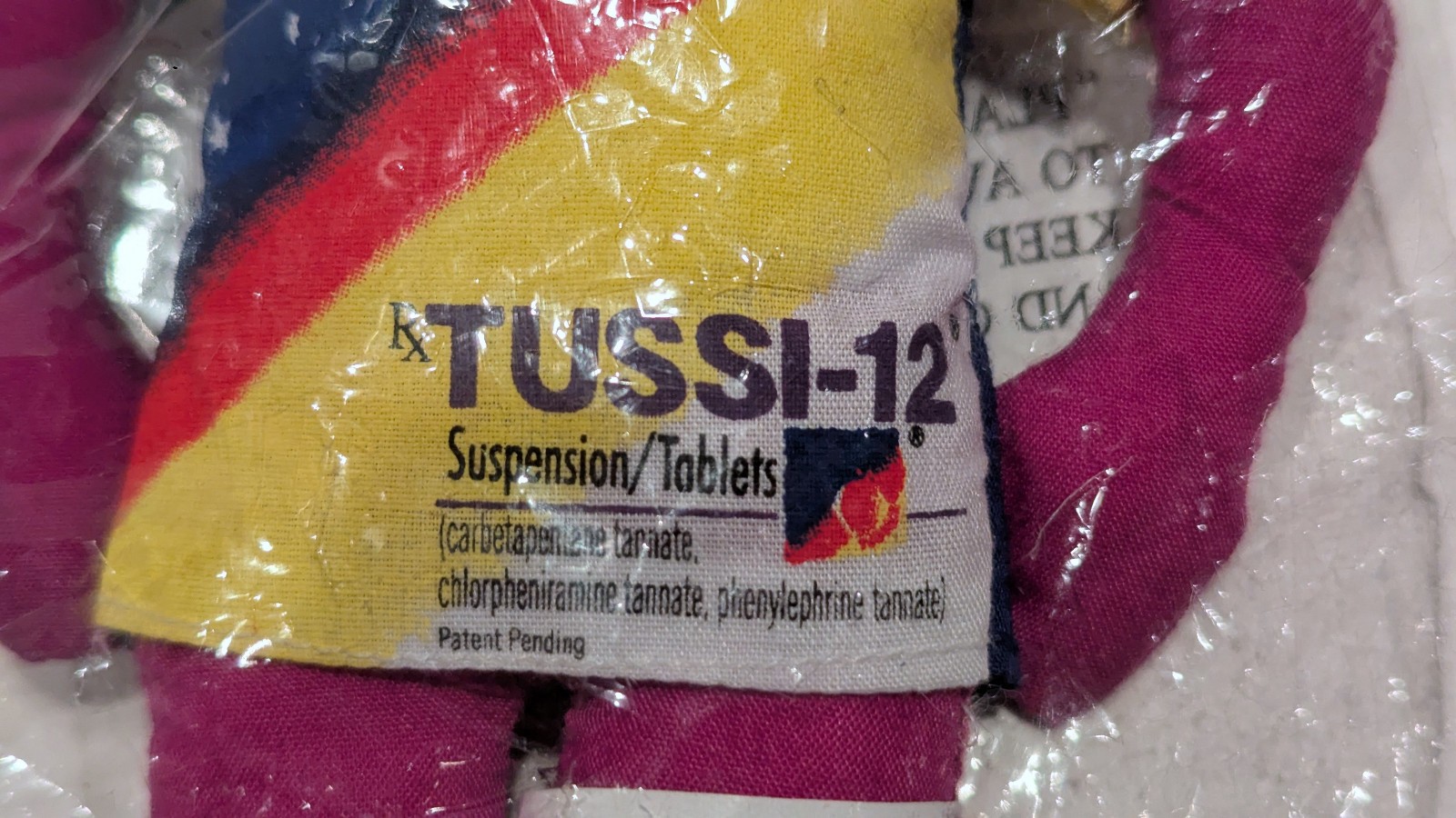 TUSSI-12 Plush Doll Sun Head Drug Rep Pharmaceutical Swag Promo Doll Toy – RARE!