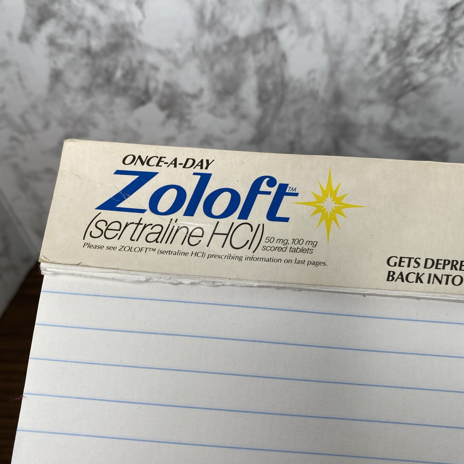 VTG 1992 Zoloft Drug Rep Collectible Doctor Notepad 8.5 x 12.5” Pharmaceutical