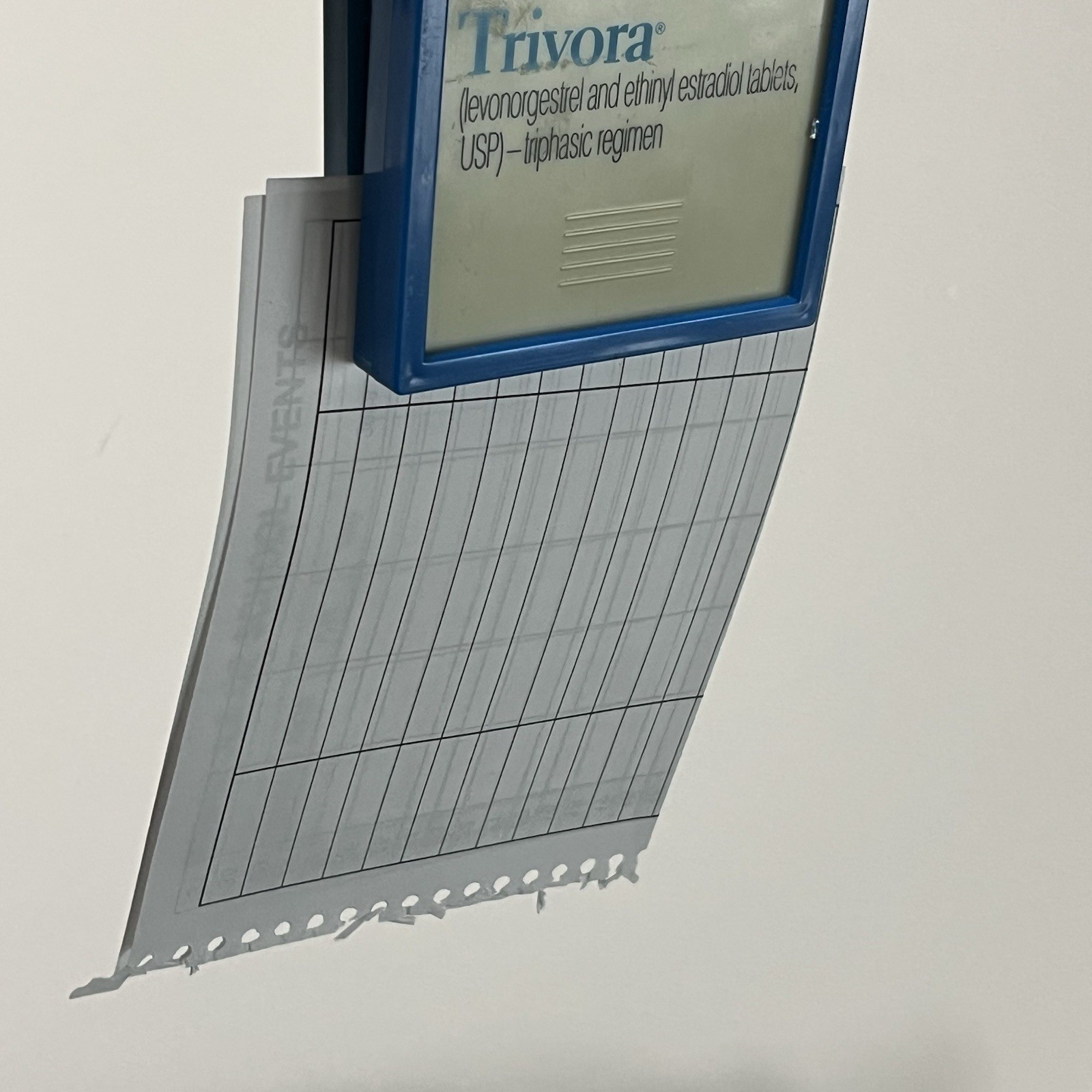 Vtg Pharmaceutical Rep Promo Giveawa Trivora Birth Control Magnetic Clip Holder