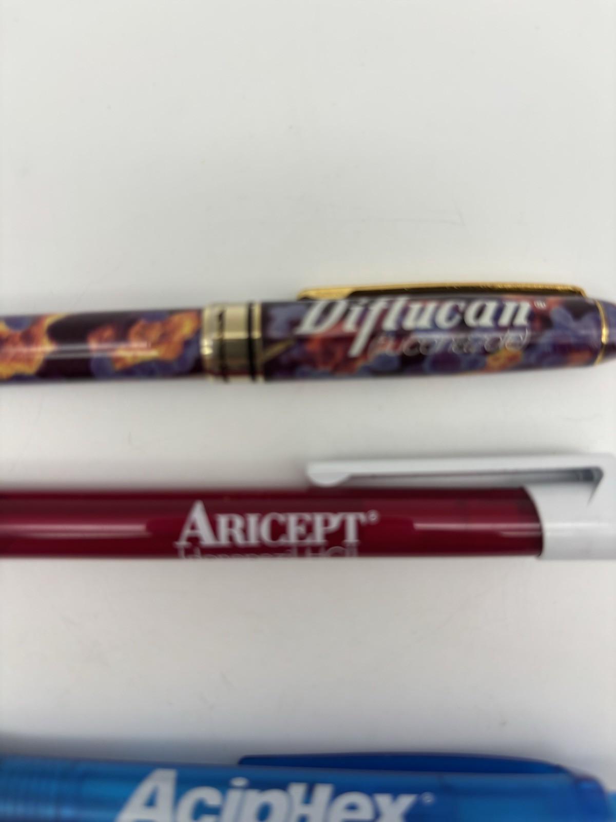 Pharmaceutical Drug Rep Pens 1-Diflucan 2-Aricept 1-Aciphex