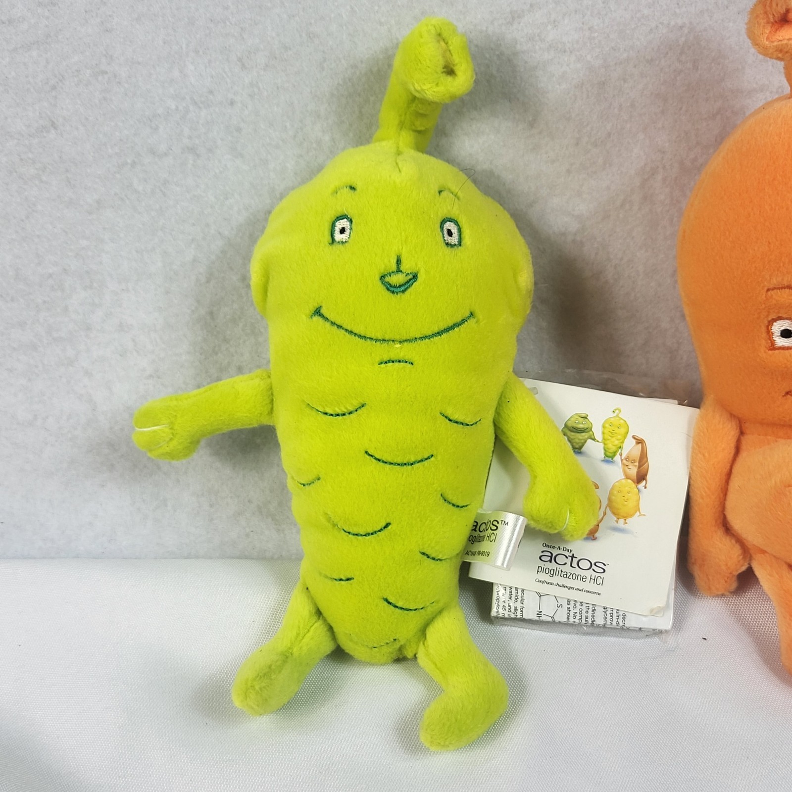 Actos Drug Rep Stuffed Animal Pharmaceutical Diabetes Advertising Plush Lot of 2
