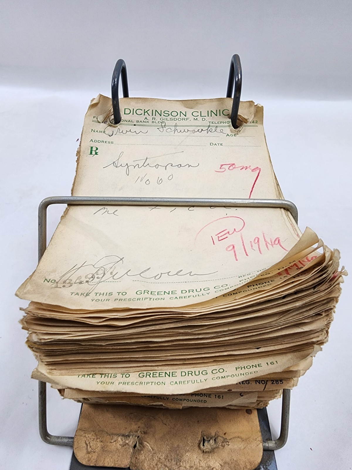 Prescription Atlas Rx Pad Paper Apothecary Druggist Pharmacy Medicine 1949