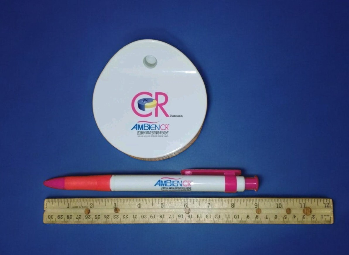Ambien CR Drug Rep Jumbo Ink Pen & Paper Weight Pharmaceutical Collectible RARE