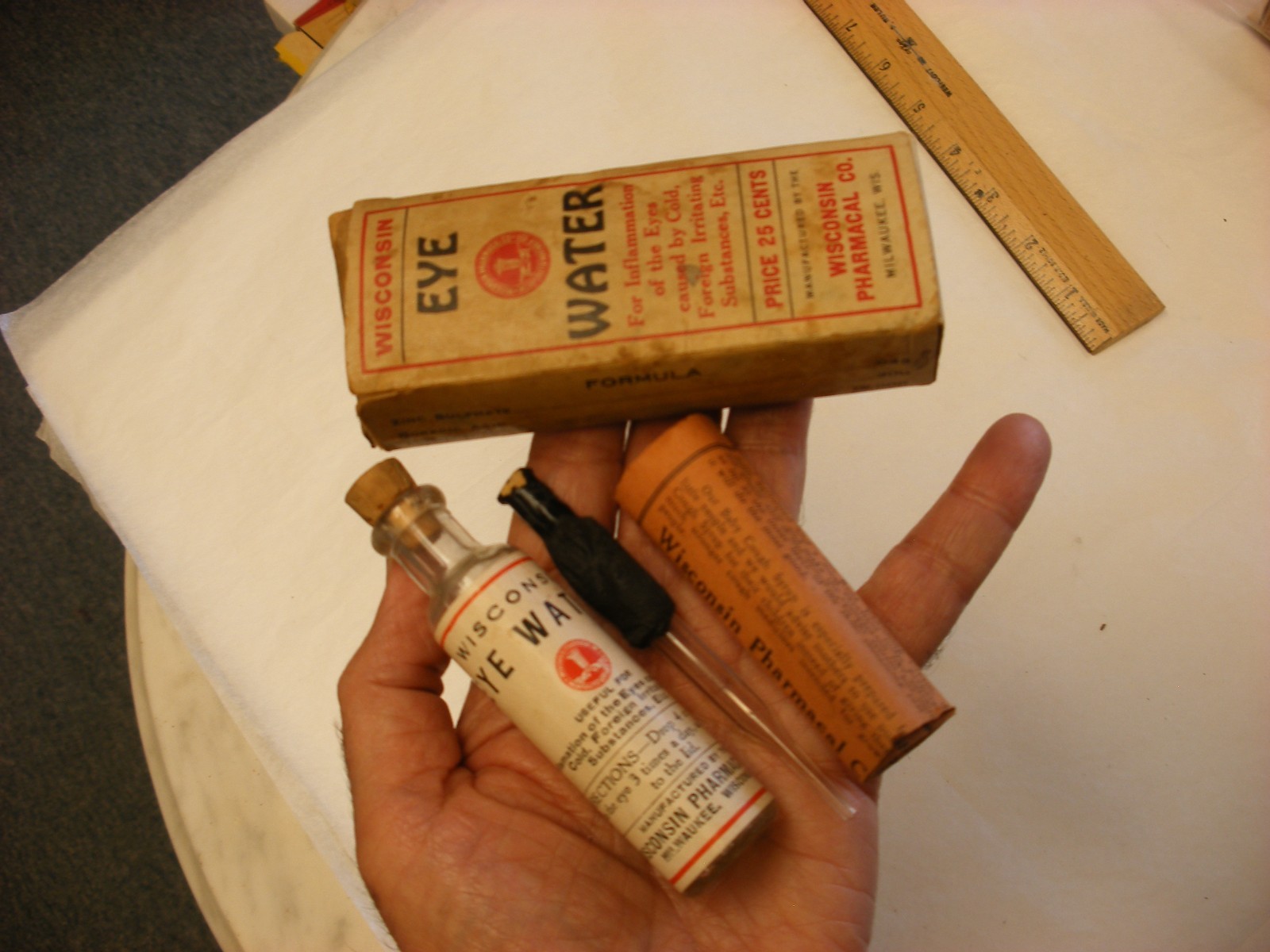 Vtg Medical Remedy Pharmacy Quack Cure – Wisconsin Pharmacal Co. Eye Water 1922