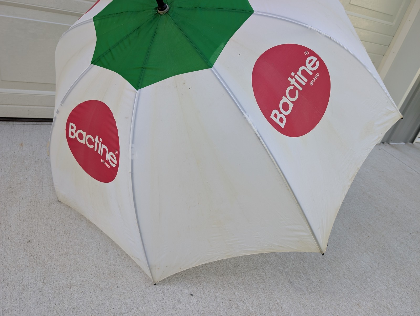 Vintage Bactine Pharmaceutical Umbrella Plastic Handle Miles Labs Advertising