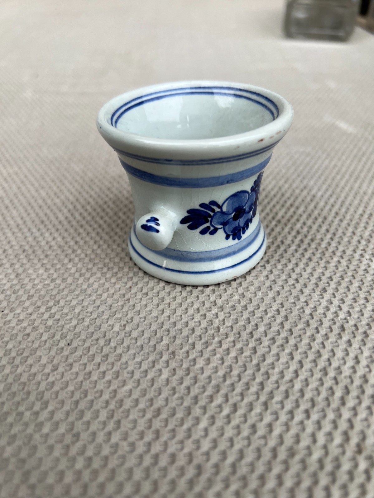 Vintage 1950 Squibb Pharmaceutical Delfts Holland Miniature Mortar No Pestle