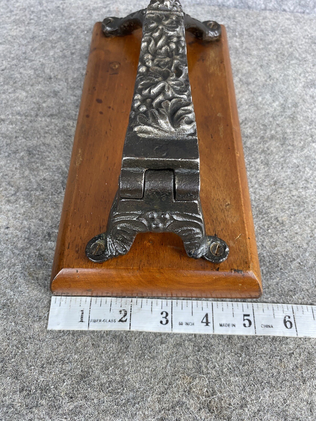 Apothecary Medical Cork Press Mounted on Wood Plinth Antique