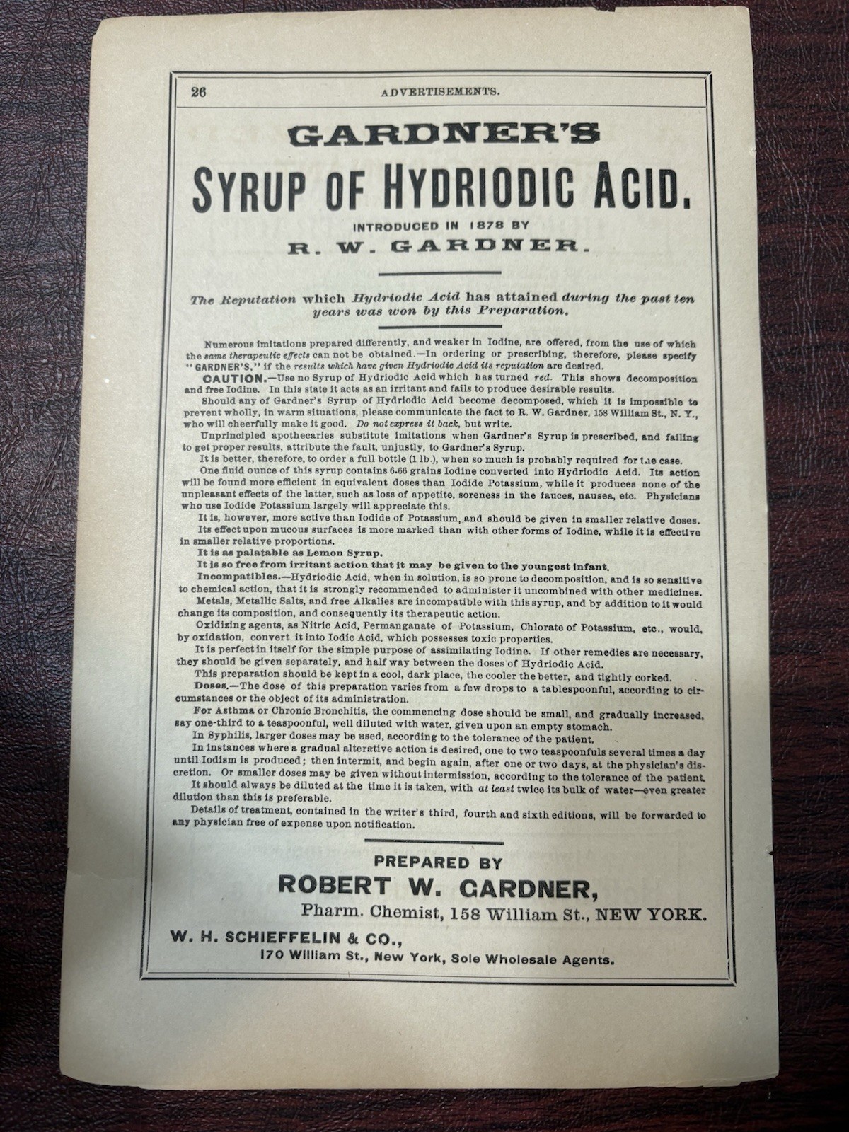 Antique Medical Brief Pharmaceutical Advertising Sheets c1888 Lot of 5