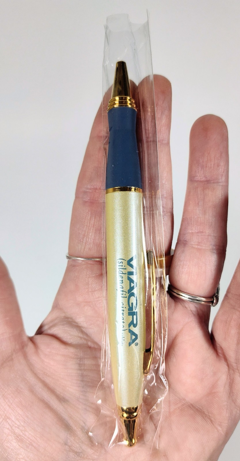 New Vintage Viagra Medical Advertising Pens In Plastic Sleeve Lot Of 4 NOS Works