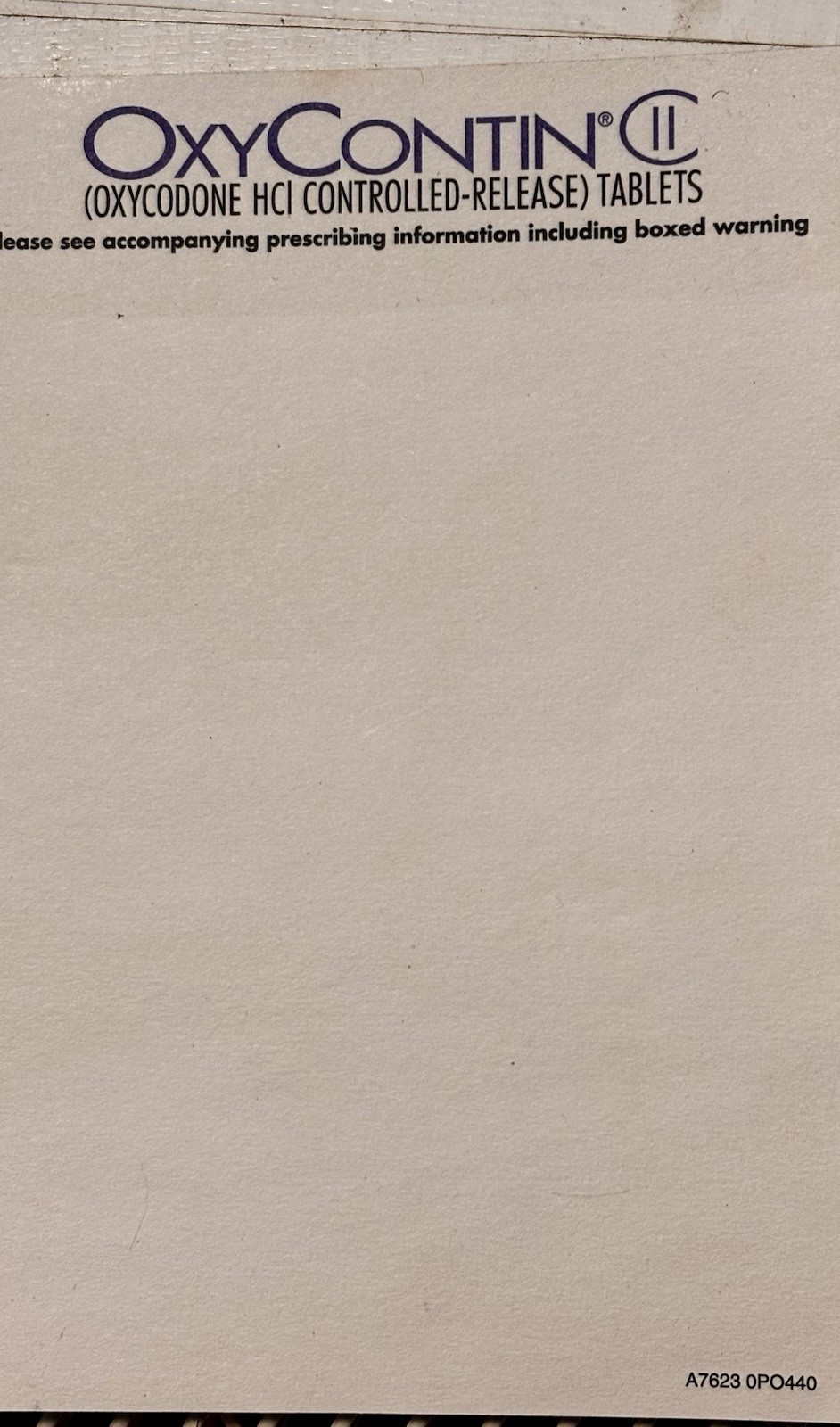 5 Oxycontin Sticky Notepad Pages 4″ x 6″ Drug Rep Pharmaceutical Promo Ad