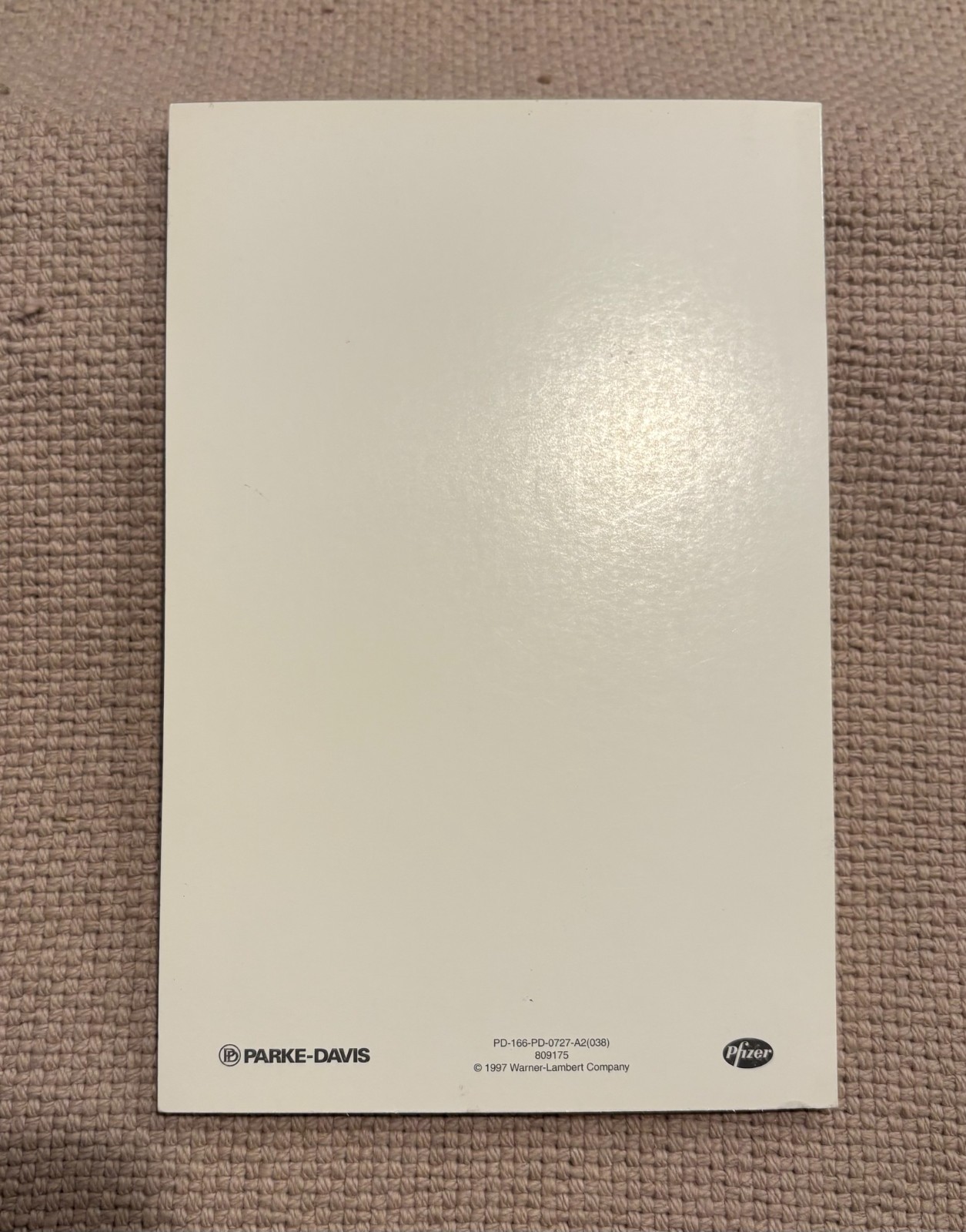 Vintage 1997 Lipitor Pfizer Pharmaceutical Drug Promotional Ad Note Pad Paper