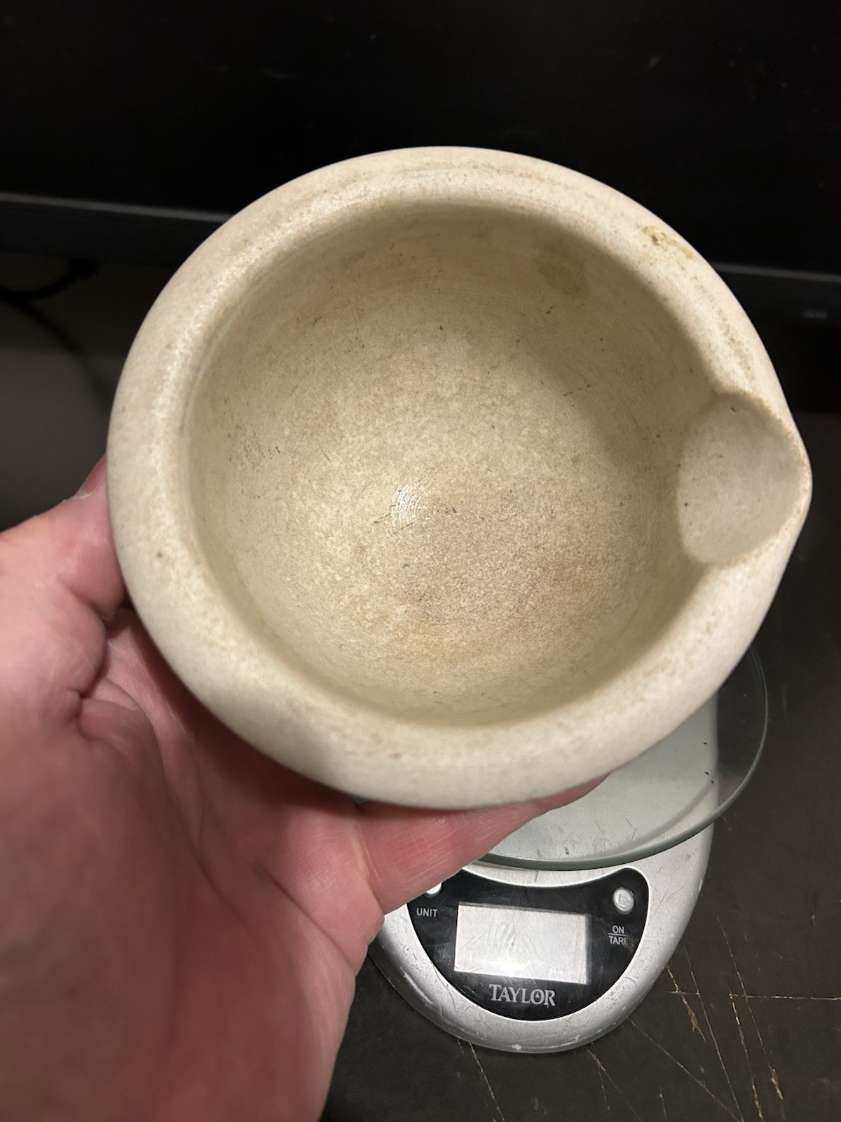 VINTAGE T. M. & S. THOMAS MADDOCK SONS ACID PROOF MORTAR BOWL No. 1 APOTHECARY