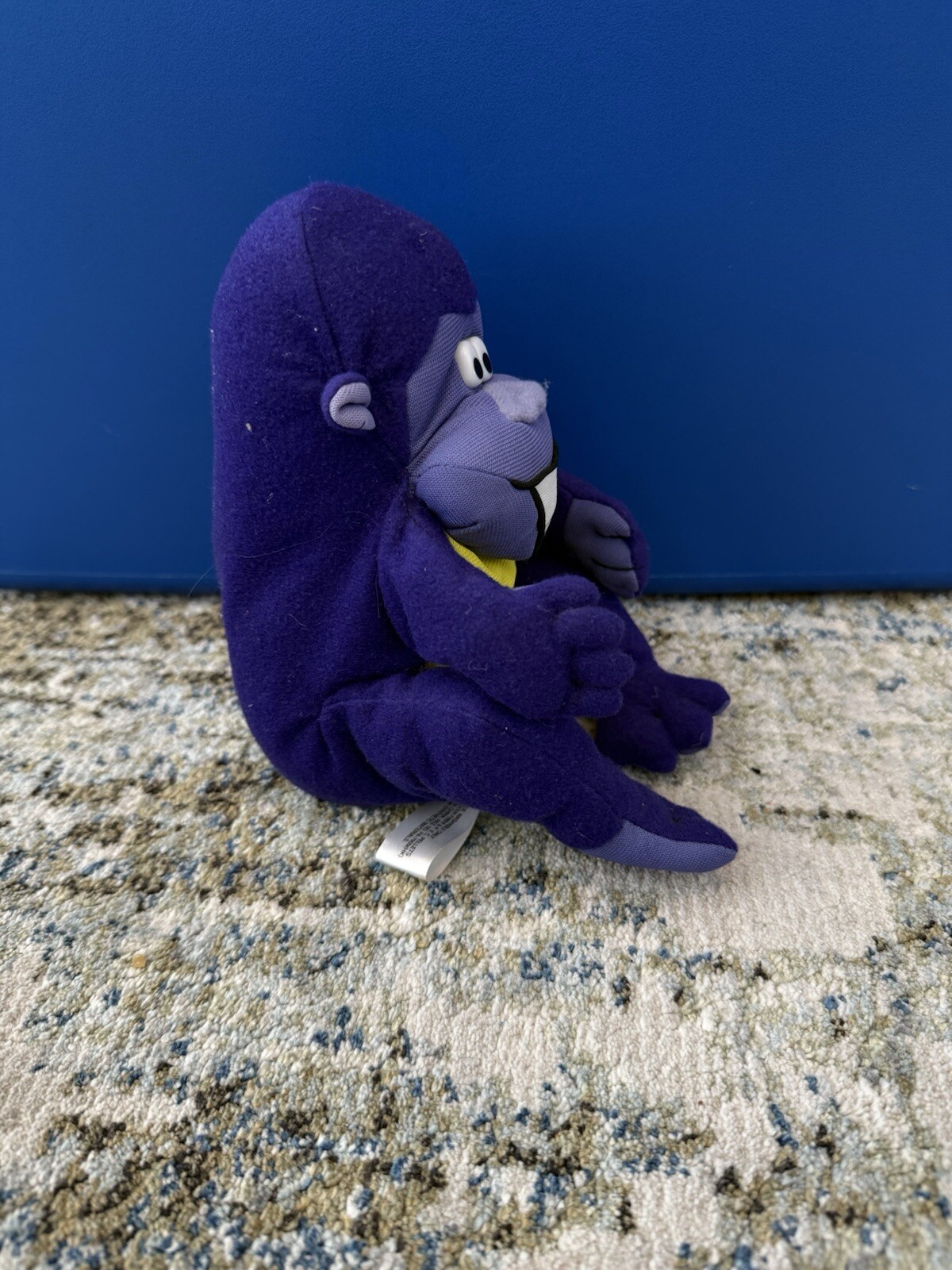 VTG ZYRTEC Purple Plush Gorilla Monkey Stuffed Toy Pharmaceutical Advertisement