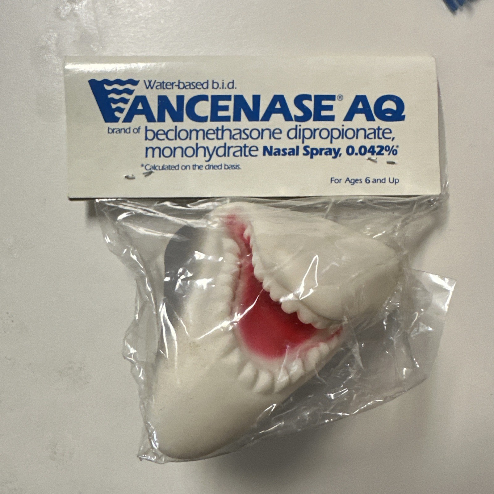 Vintage Vancenase Shark Nose Clip-On Promo Medical Advertising Mascot 90s