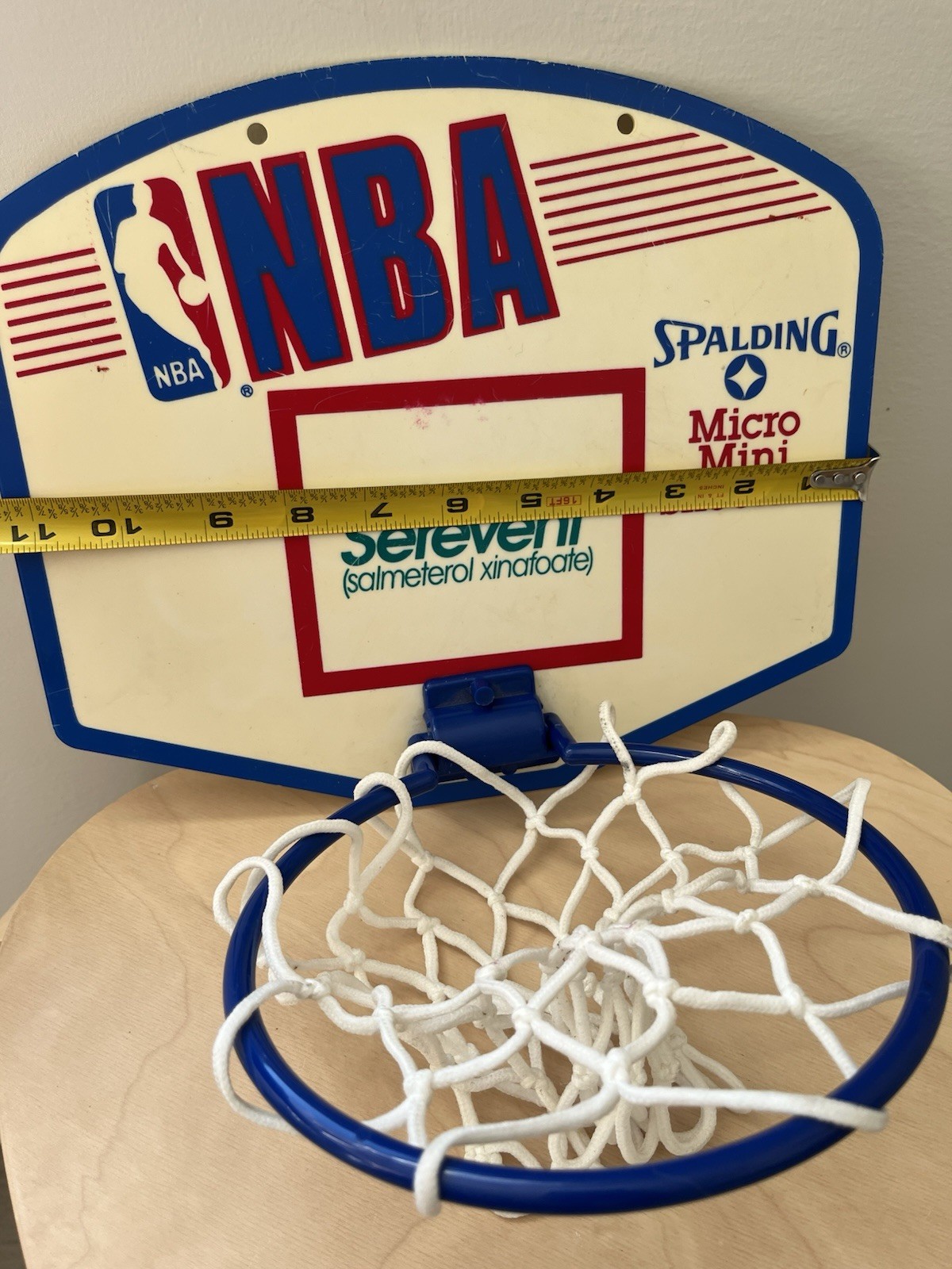 Vintage Spalding NBA Micro Mini Shootout Basketball Hoop Serevent Pharma Promo