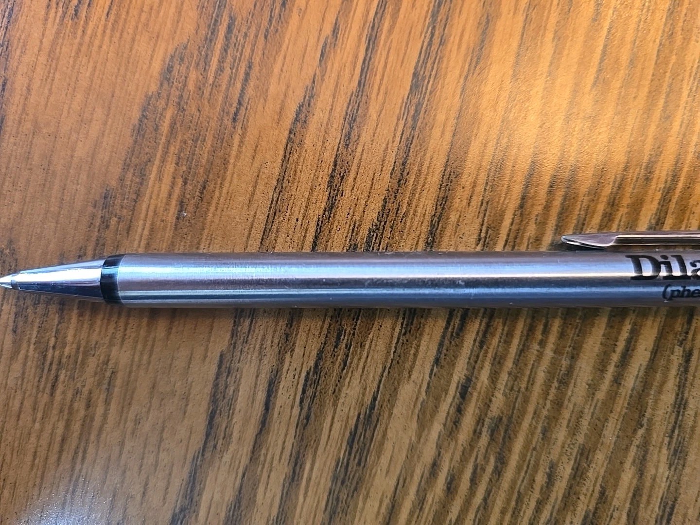 Dilantin Thin Silver Metal PEN Pharmaceutical Drug Rep Promo Vintage