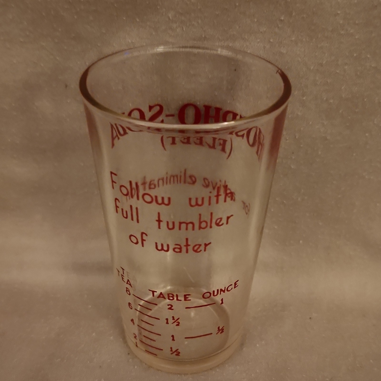 Phospho-Soda Fleet Glass Measuring Cup Pharmaceutical Collectible
