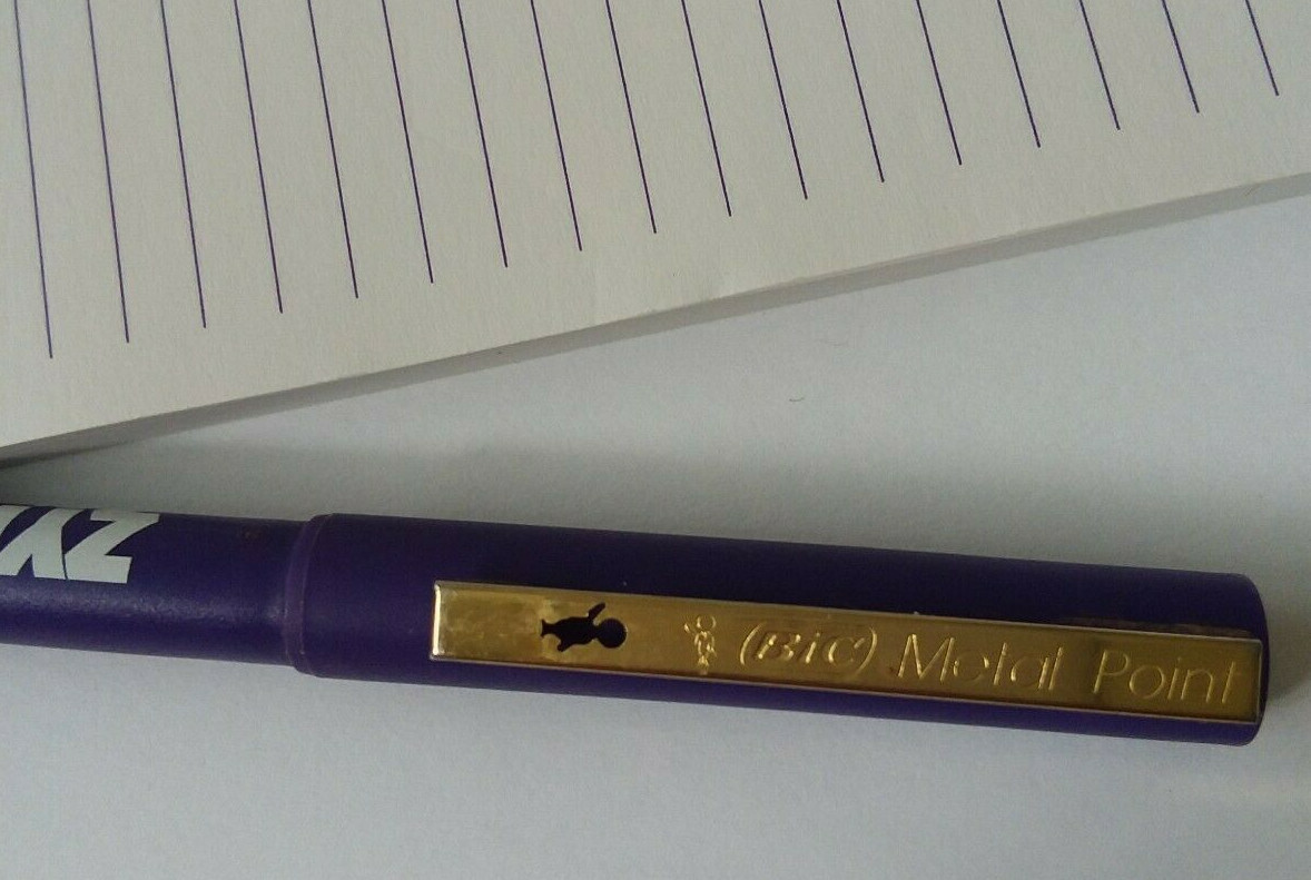 ZYPREXA (5″ X 1/2″) Pharmaceutical DRUG REP BIC METAL POINT PEN – PURPLE