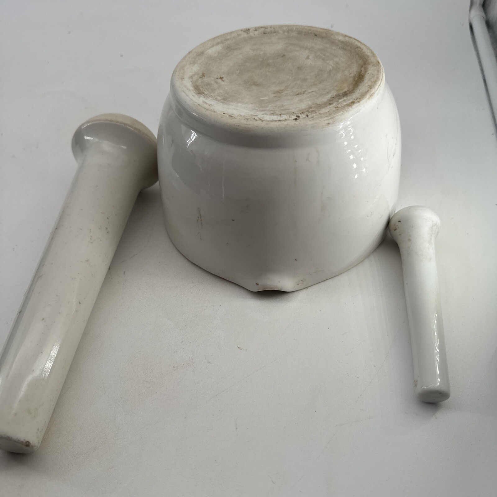 Coors USA 4 Lrg Porcelain Mortar/Pestle Medicine bowl Pharmacy Science Lab solid