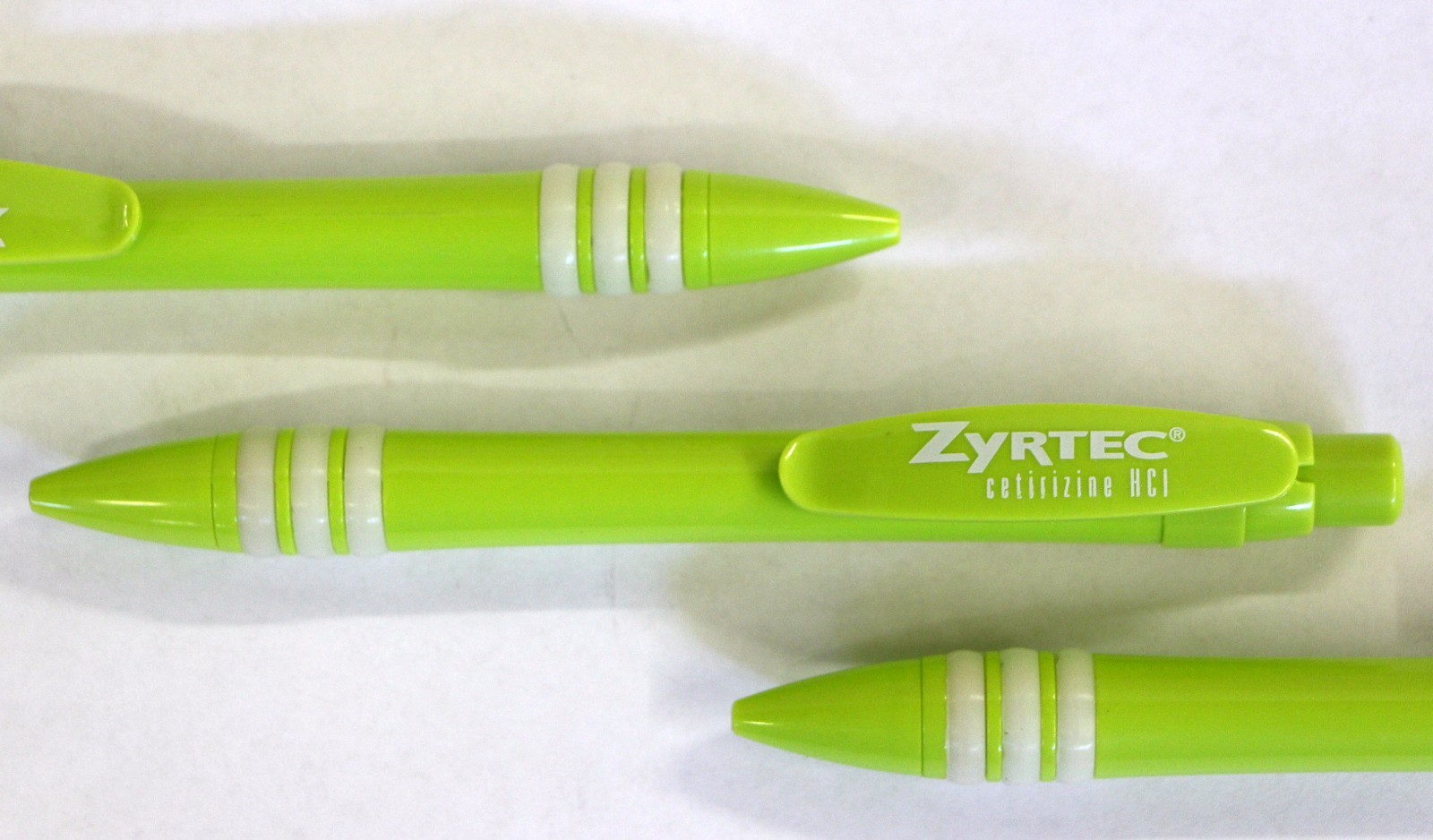 3 Pharmaceutical Zyrtec Pens Wide Body Plastic Drug Rep New
