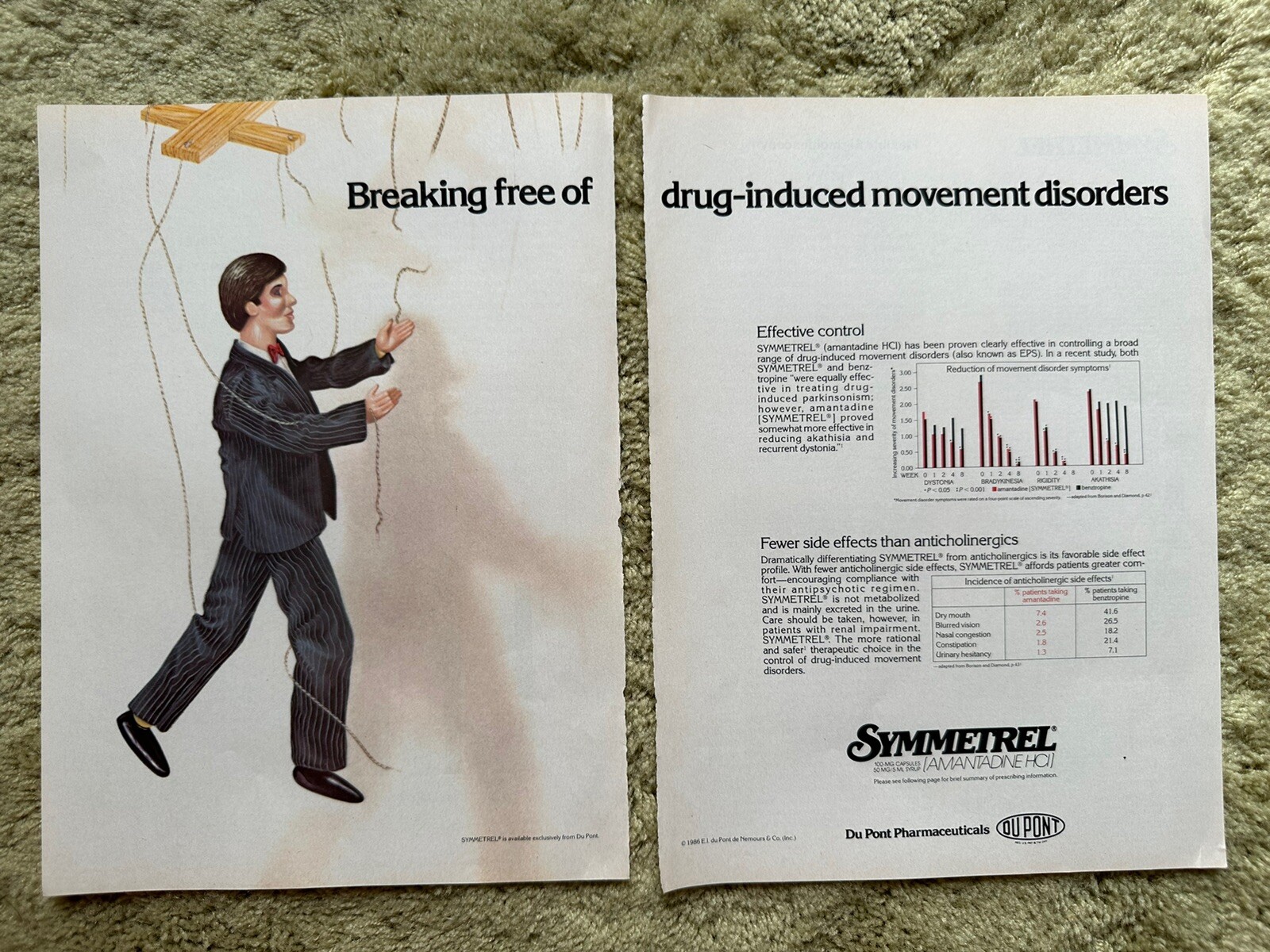 Vintage Symmetrel 1986 Magazine Advertisement Dupont