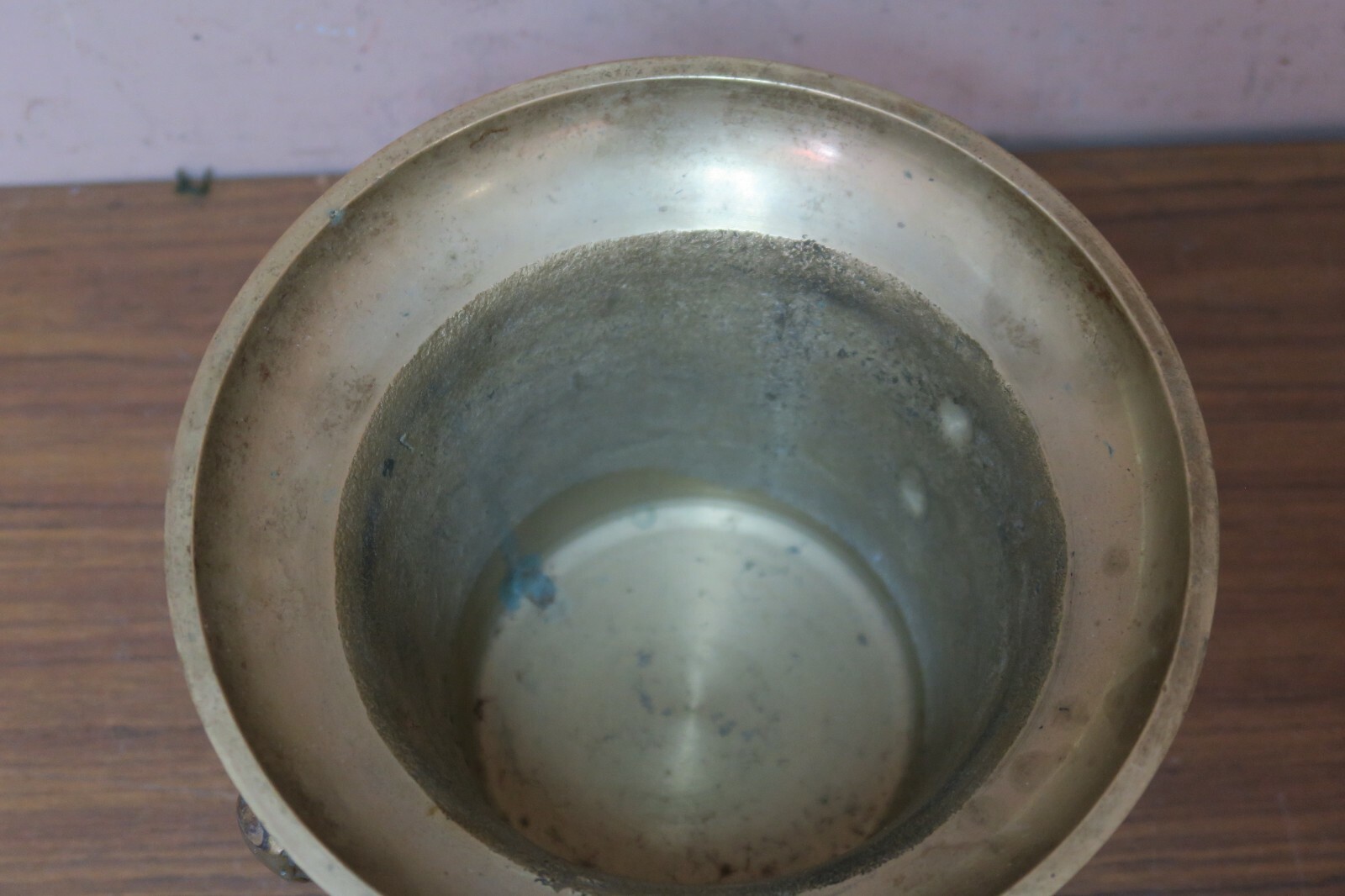 Vintage Heavy 7″ Bronze Mortar & Pestle Reproduction of Heinrick ter Herst 1607