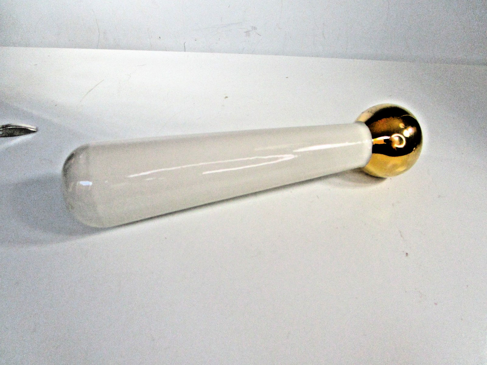 Owens Illinois RX Porcelain Mortar & Pestle White Gilt 7″ Pharmacy