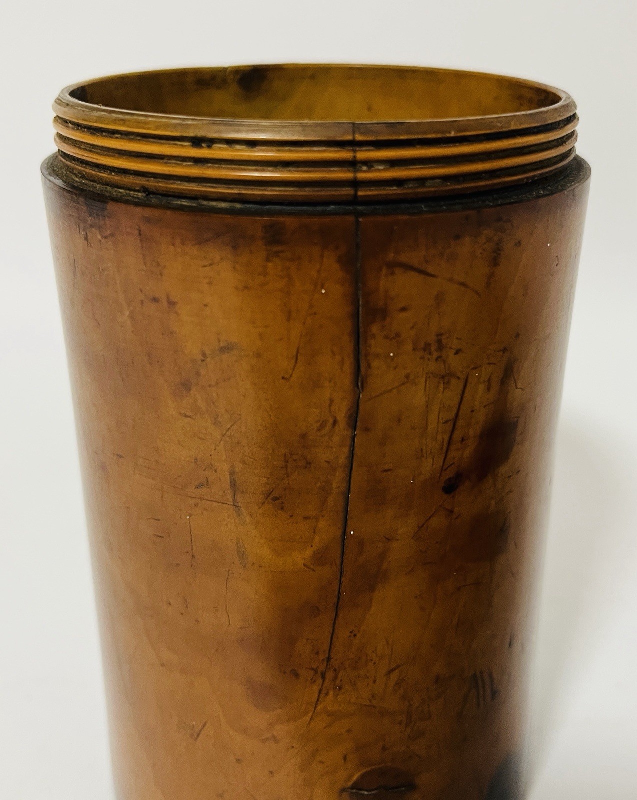 Antique Victorian Apothecary Chemist Turned Wood Sycamore Treen Bottle Holder