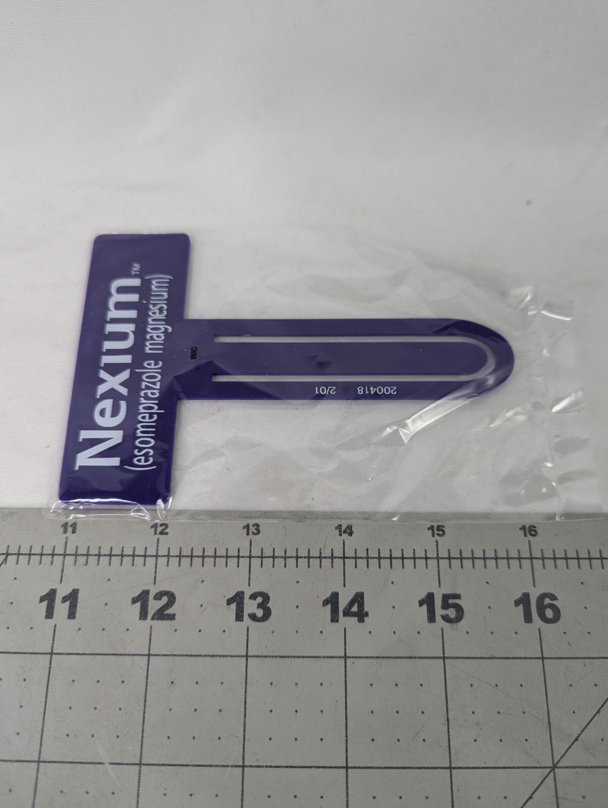 Nexium Book Page Mark Purple Pharma Drug Adverting Rep 5 Inch Plastic