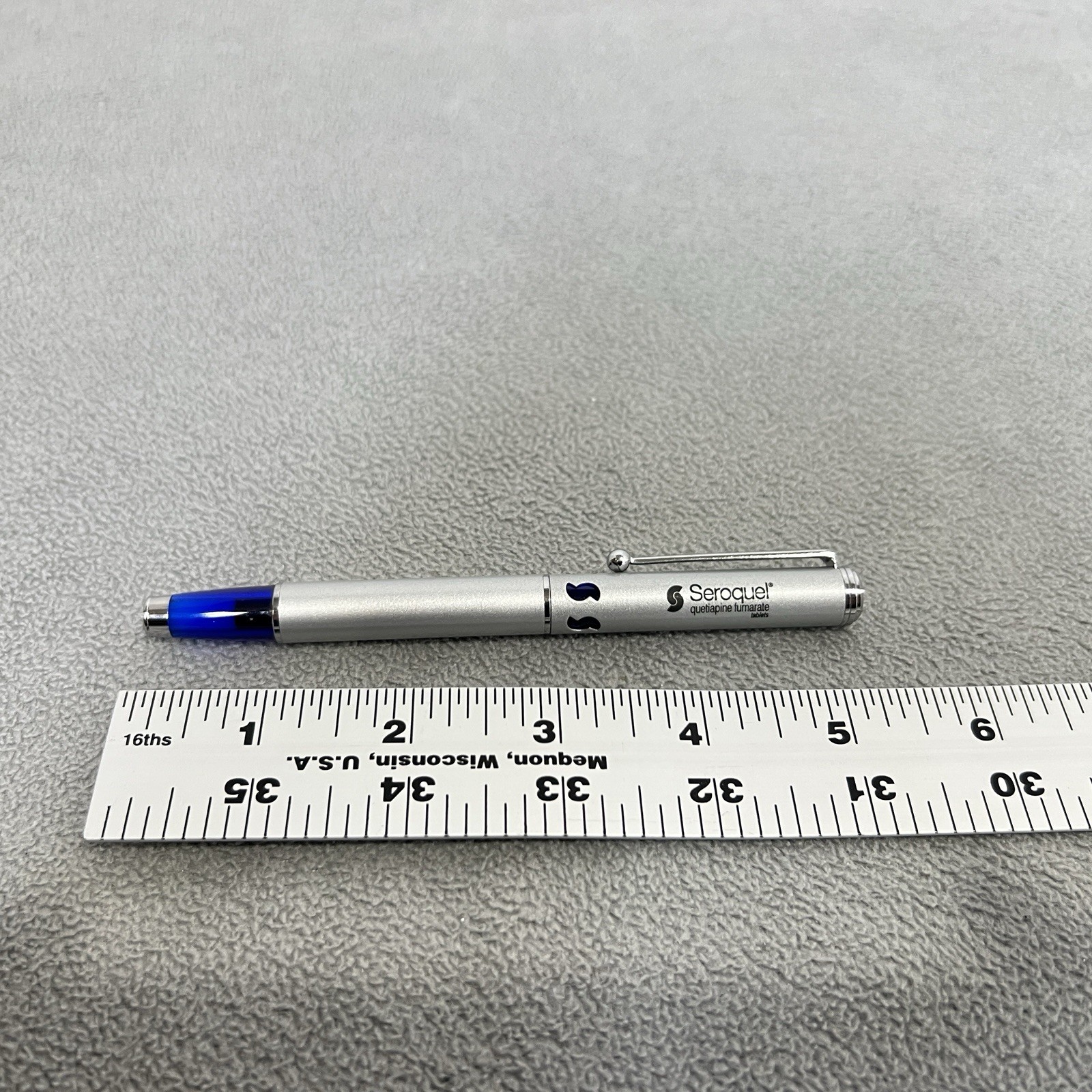 Seroquel Metal Cap PEN Drug Rep Pharmaceutical Promo Medical Advertising