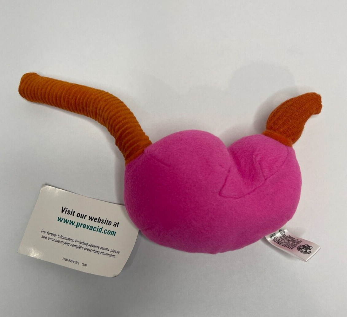 Prevacid Stomach Plush Beanie Toy Pharmaceutical Drug Rep Promo Advertising