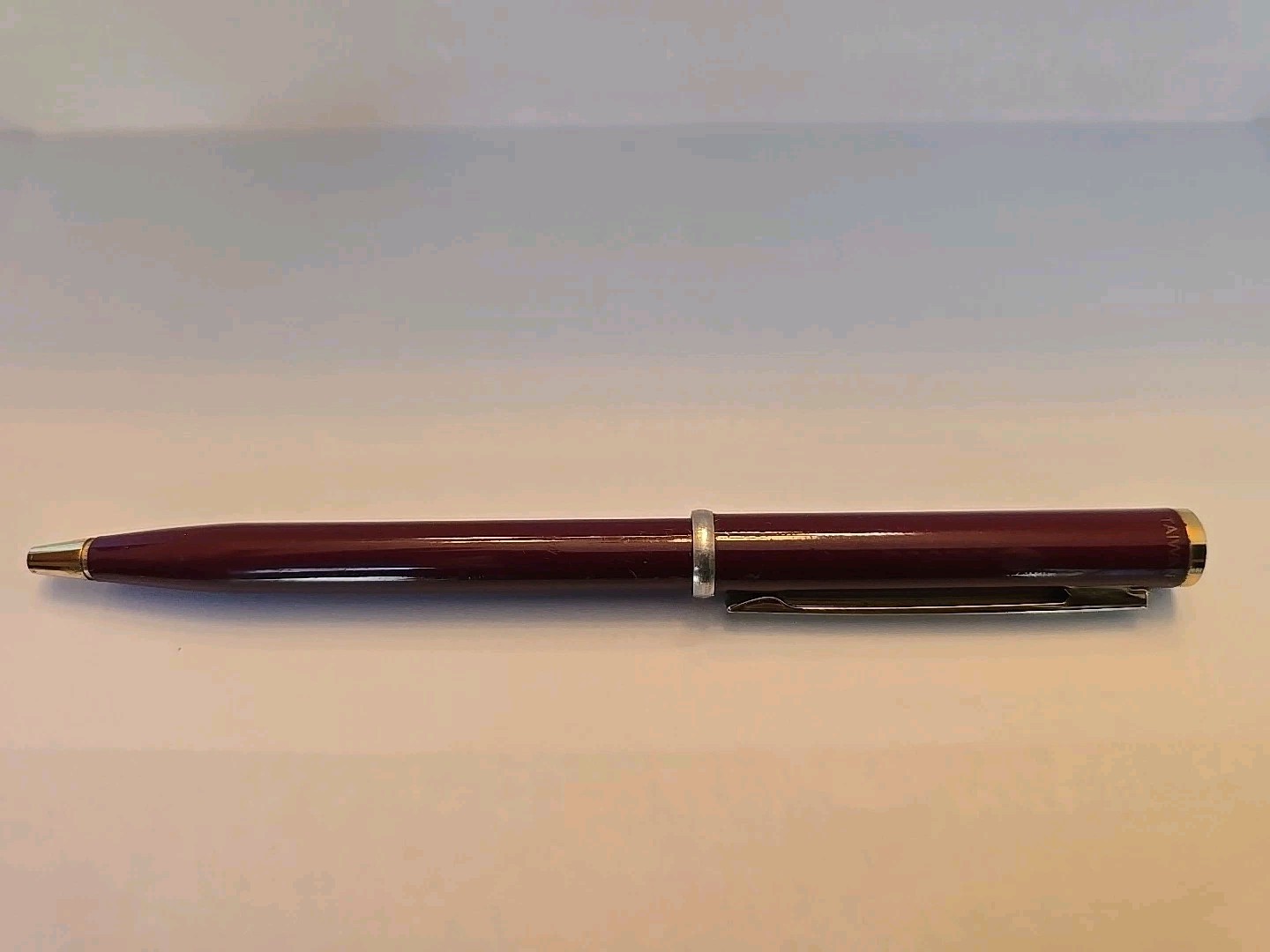 Glucotrol Pharmaceutical Drug Rep Metal Pen, Burgandy W/ Gold Vintage Writes!