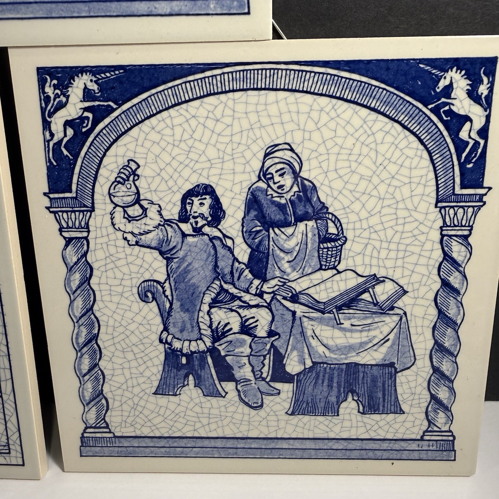 Burroughs Wellcome Delft Holland Pharmacy Tiles Set of 5 Ltd Edition 1986-91