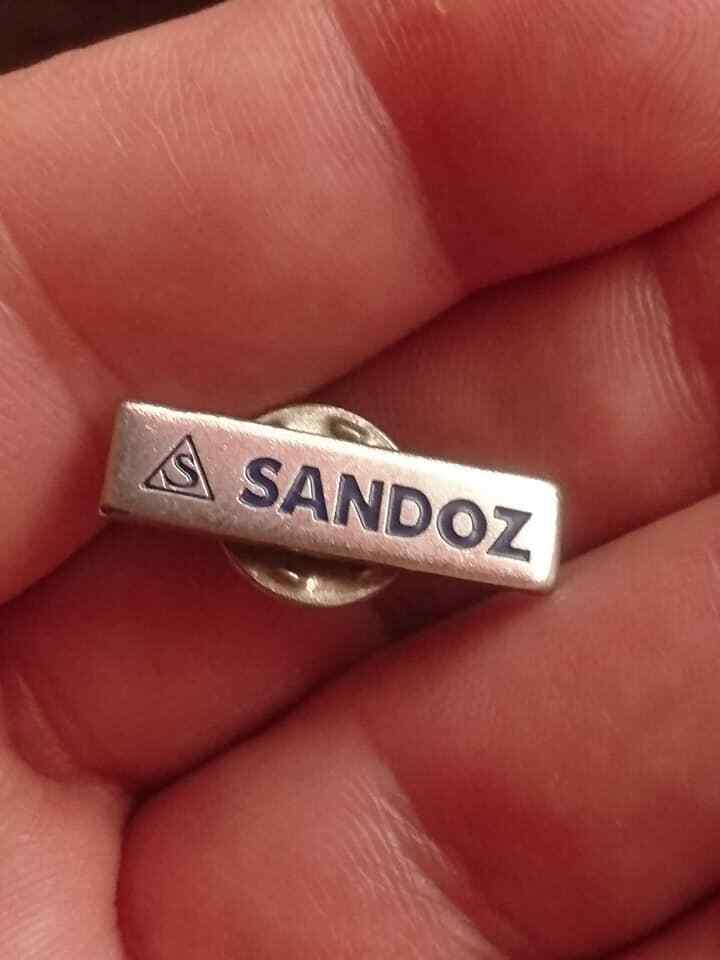 🔴SANDOZ Pharmaceuticals pin LSD Albert Hofmann Logo pin badge🔴