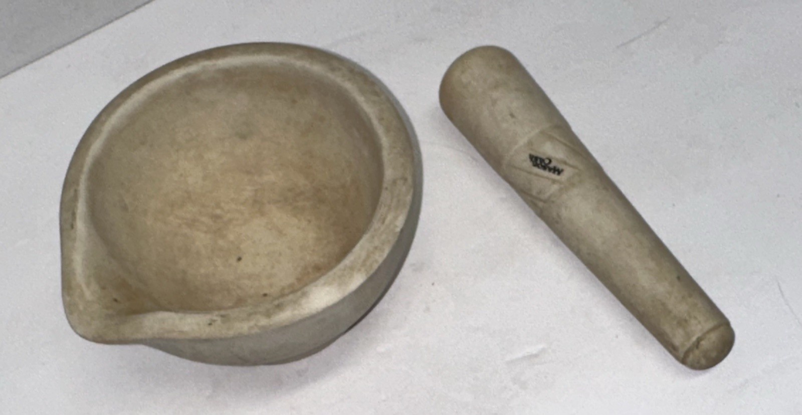VTG MASON CASH English Ceramic Porcelain Mortar & Pestle Apothecary England