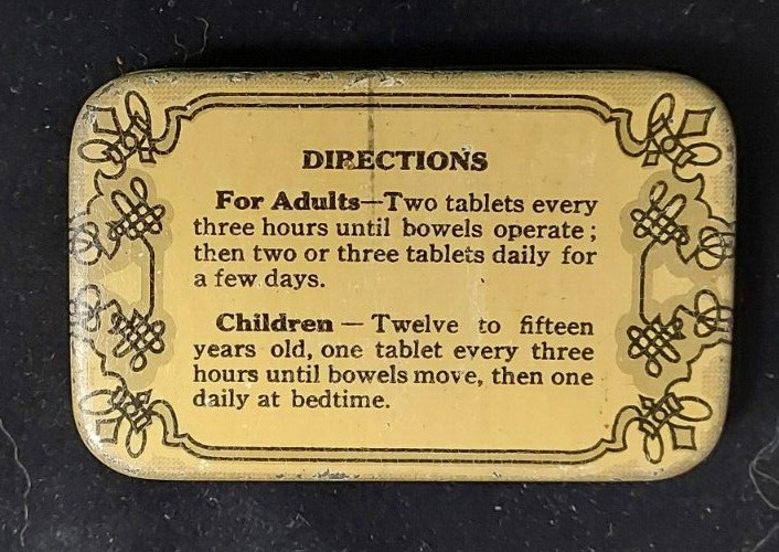 Old Advertising Medicine Tin Penslar Laxative Cold Breaker Detroit Michigan
