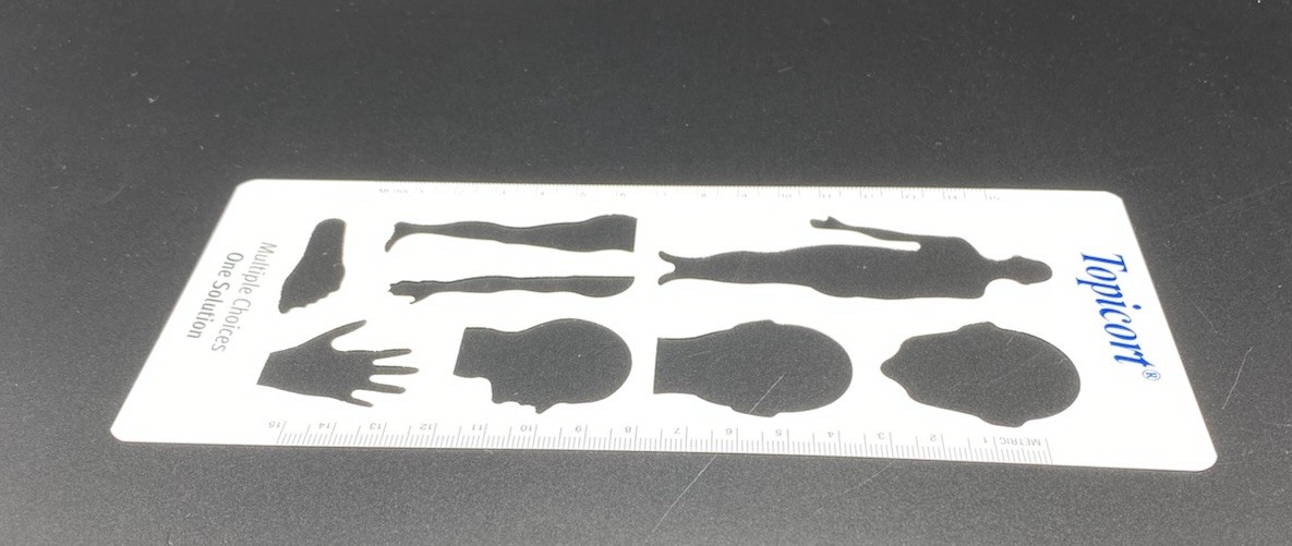 Vintage Pharmaceutical Drug Rep Topicort Ruler Anatomical Charts Plastic Retro