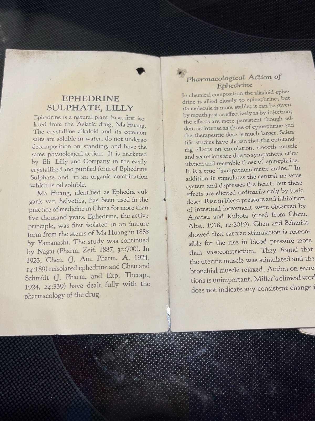 Vtg 1920s Eli Lilly Medical Booklets Ephedrine Sulphate & Diphtheria Prevention